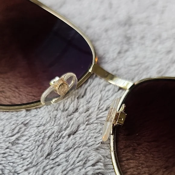 CHANEL Women's Sunglasses with Gold Frame and Brown Lenses - Picture 8 of 11